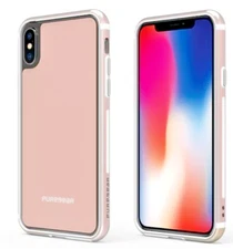 PureGear GlassBak 360 Case for Apple iPhone X / iPhone Xs - Rose Gold (62055PG)