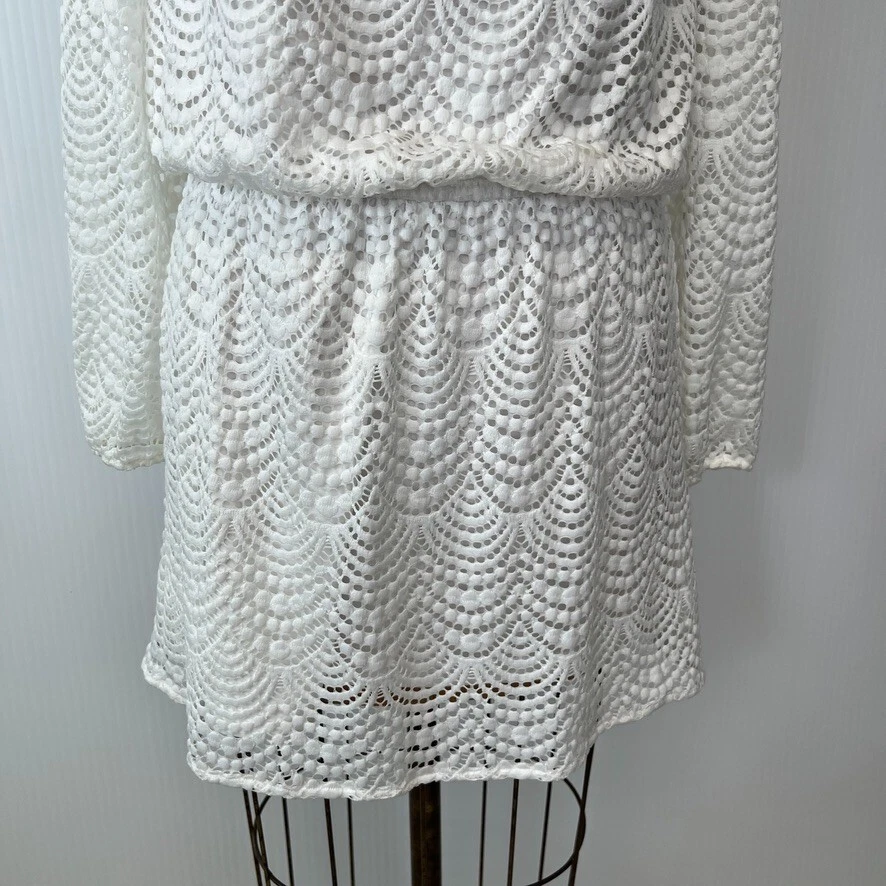 Romper Lilly Pulitzer Feminino Pequeno Renda Floral Transparente Forrado Fora do Ombro Núcleo Não - Imagem 3 de 4