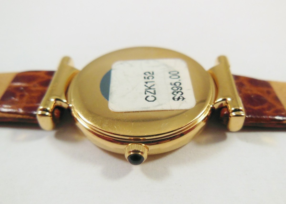Lassale by Seiko Gold Tone Metal 1F20-2M20 Calfskin Sample Watch
