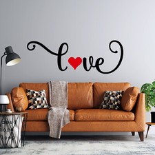 Wall Sticker Love Heart Art Home Décor Quotes Vinyl Living Room Decal Bedroom