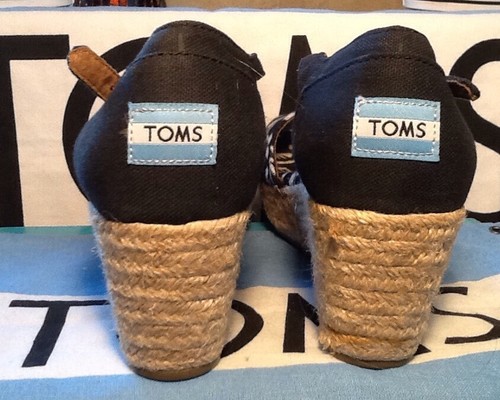 TOMS SANDALI DONNA ESPADRILLAS ZEPPA MISURA 7,5 - Foto 6 di 7