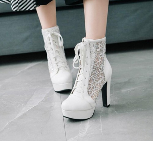 platform high heel ankle boots