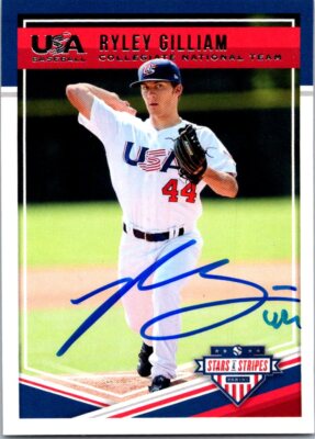 2018 Panini USA Baseball Stars & Stripes #19 Ryley Gilliam In-Person Auto!