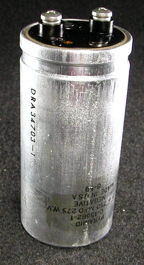 750UF 275V Electrolytic Capacitor PYRAMID C-15682-1 - Image 2 of 3