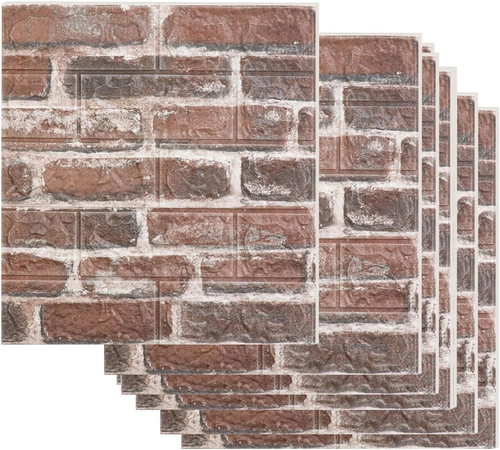 20PCS 3D Wall Panels Peel and Stick Faux Brick Wall Panels Self-Adhesive 3D Bric - Picture 9 of 12
