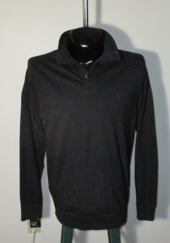 Men's CHAPS Black Long Sleeve V-Neck Button Jersey Size L NWOT - Picture 1 of 6