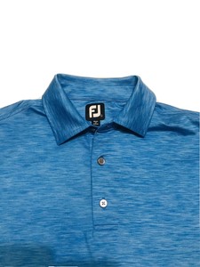 Mens L FootJoy FJ heather blue golf polo shirt Western Italian Stallion