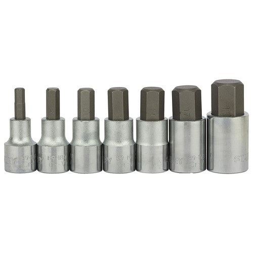 STANLEY 1-89-099 7-PIECE 1/2'' SQ. DRIVE HEX BIT METRIC SOCKET SET METAL SOCK RE - Picture 2 of 7