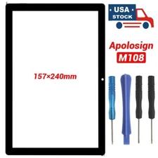 Touch Screen Panel Glass Replacement 157×240mm For Apolosign M108 Tablet 10.1 in