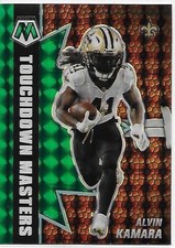 (098) 2021 Panini Mosaic Touchdown Masters Mosaic Green #1 Alvin Kamara