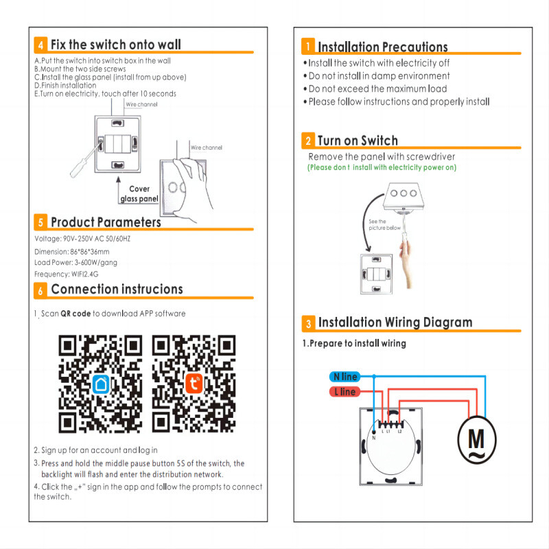 3x Tuya WiFi Rollladenschalter | Alexa & Google Home Kompatibel | 2.4GHz Smart Home Steuerung