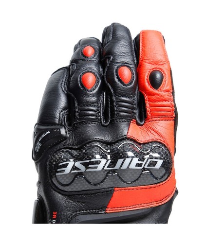 Dainese Carbon 4 Short Handschuhe Schwarz/Rot-fluo XXL Sport Motorrad Handschuhe - Bild 8 von 11