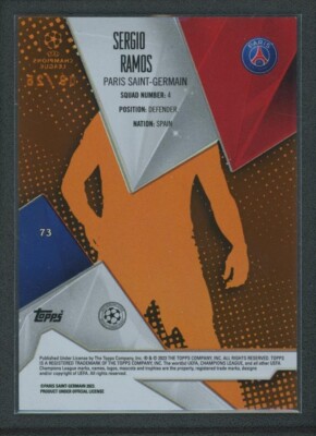 2023 SERGIO RAMOS 09/25 TOPPS CRYSTAL PREMIUM UEFA CHAMPIONS