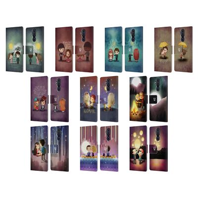 HEAD CASE DESIGNS AGLOW WITH LOVE LEATHER BOOK WALLET CASE FOR NOKIA PHONES