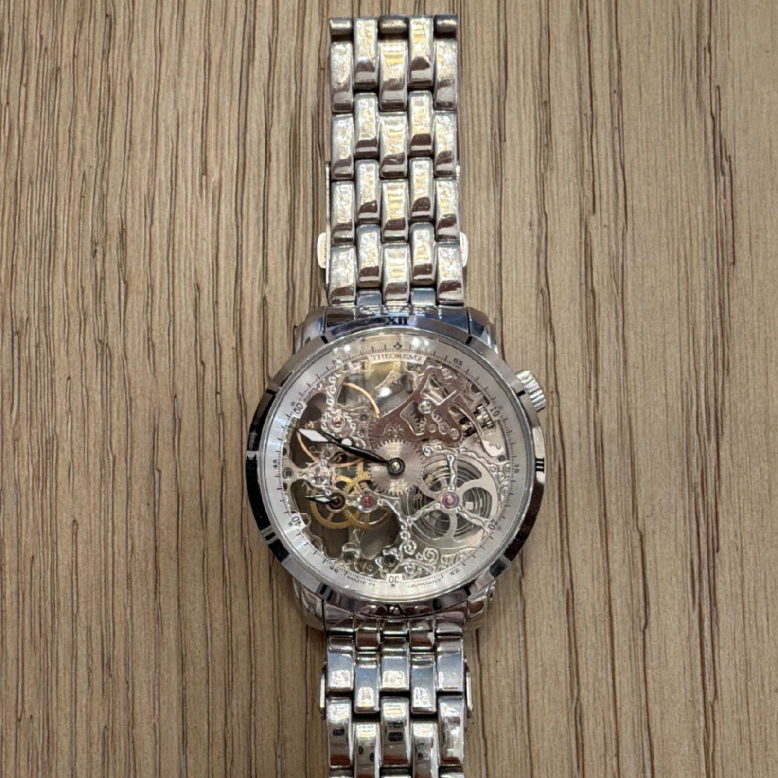 Theorema Skeleton Dial Automatic Men's Silver Sta… - image 5