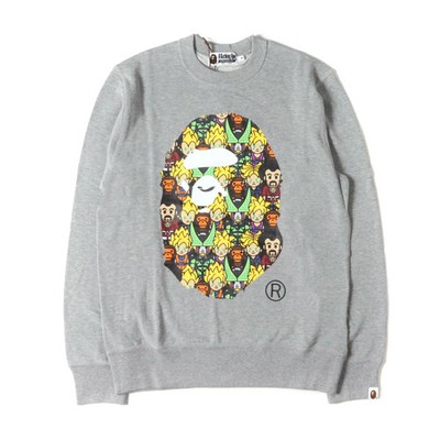 A BATHING APE Sweatshirt Gray Size: M | 20SS Dragon Ball Z Milo Character Patter