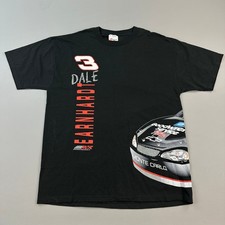 Vintage NASCAR Shirt Mens XL Black Dale Earnhardt #3 RCR Racing USA Made Y2K