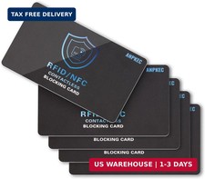 5 Pack RFID Blocking Card Protects Entire Wallet, NFC Debit Credit Cards New