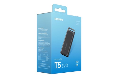 2TB Samsung Portable T5 EVO USB 3.2 Gen1 Black retail - Bild 11 von 12