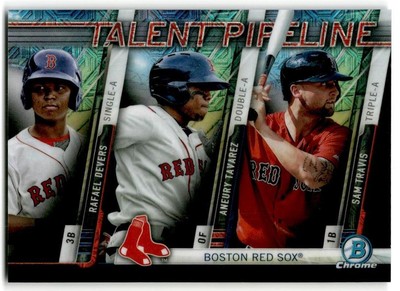 2017 Bowman #TPM-BOS Rafael Devers / Tavarez / Travis Pipeline Mojo Red Sox