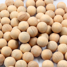 100 Pcs round Wooden Balls, 1/2 Inch Diameter No Hole Wooden Beads, Mini Unfinis