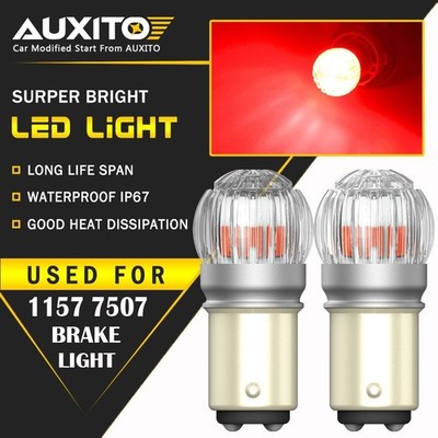 AUXITO 1157 7528 2357 2057 LED Brake Stop Tail Light Bulbs Lamps Pure Red 6T EOA