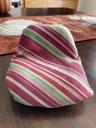 1977 Barbie Dream House Chair Vintage. Multi-Color Striped Fabric, Green Base.
