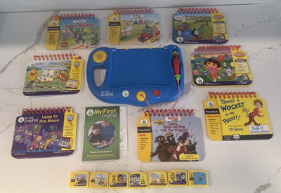 Leapfrog My First LeapPad Learning System LOT 8 Books Cartridges Leap Pad Works