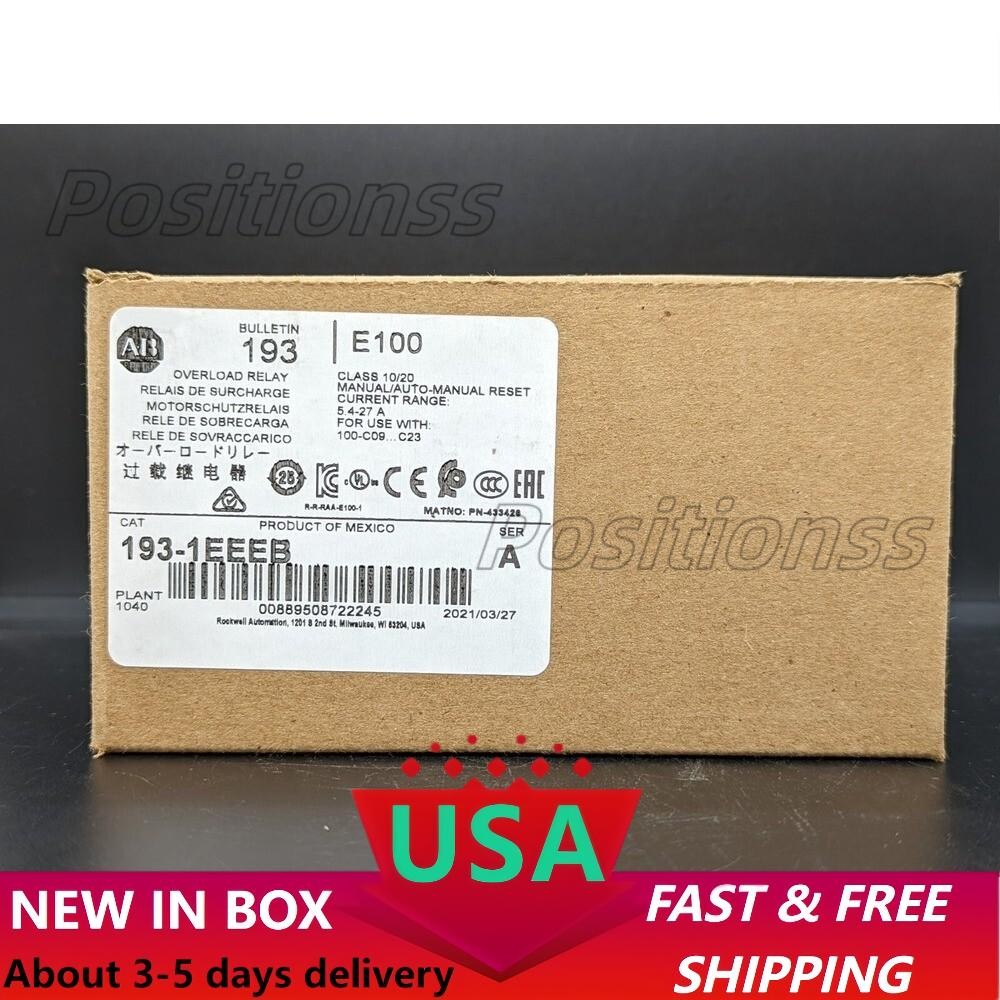 Allen Bradley 193-1EEEB Overload Relay 5.4-27AMPS NEW IN BOX US Free Tax