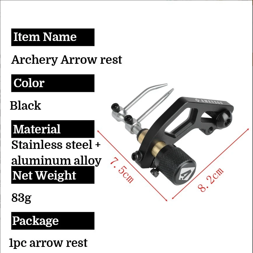 Archery Arrow Rest Recurve Bow Arrow Launcher Compound Bow Hunting Target RH LH - Image 3 of 4