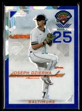 2025 Panini Prospect Edition Blue Cracked Ice Prizm #96 Joseph Dzierwa 013/299