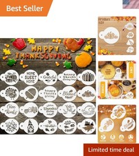20 Pieces Fall Thanksgiving Cookie Stencil Autumn Cookie Cake Templates Reusa...