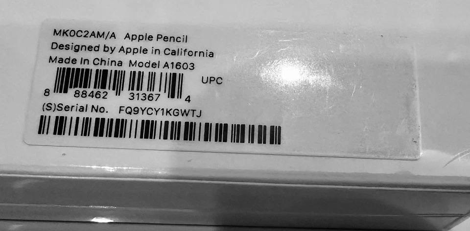 Apple Pencil Stylus for Apple iPad Pro &iPad 6th Gen A1603 MK0C2AM/A NEW SEALED - Image 3 of 3