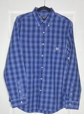 Men’s Large chaps Blue Plaid Dress Shirt
