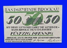 06 265 Notgeld Landgemeinde Brockau (Brochow) 50 Pfg., 22.10.1920