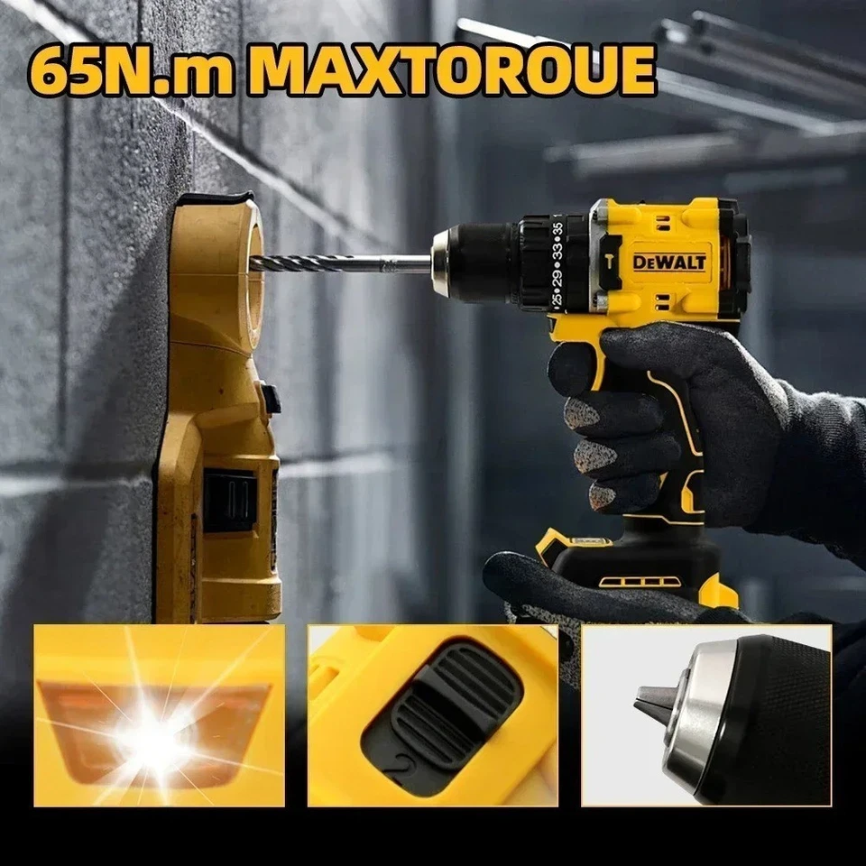 DEWALT DCD805 18V Cordless Combi Hammer, Electric Brushless Drill (No Battery). - Image 3 of 4