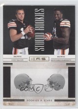 2010 Rookies & Stars Studio Combos Gold /500 Colt McCoy Montario Hardesty #4 1u7