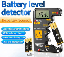 LCD Digital Battery Tester Checker For AA AAA C D 9V Button Cell Batteries