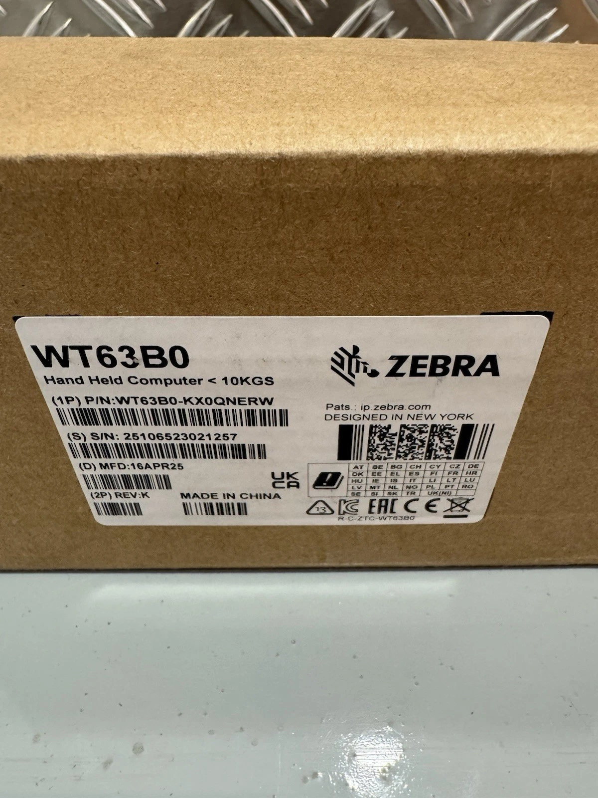 Zebra WT6300 Wearable Terminal Hand Held Computer WT63B0-KX0QNERW 3GB/32GB New 5