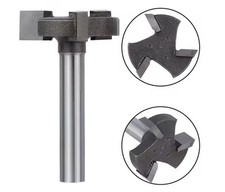 Punta  Fresa a T per Spianare Legno Gambo 6mm, 6,35mm 12,7mm Spoilboard trapano