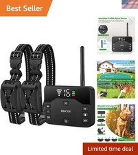 Advanced Wireless Dog Fence  Training Collar - 30ft to 800ft Range for 2 Dogs