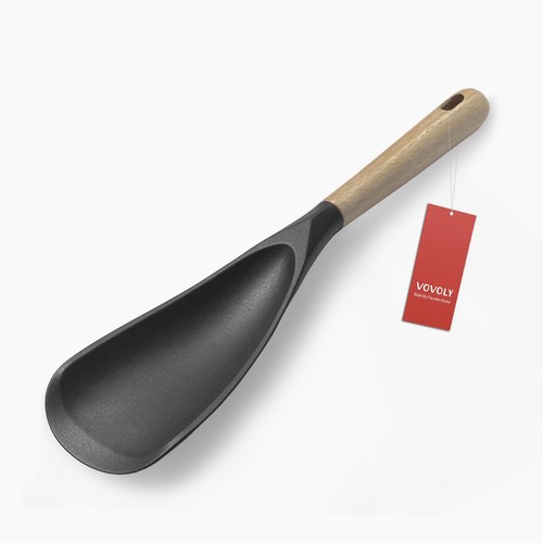 Cooking Spoon for Nonstick Cookwares, Silicone Spoon for Mixing, Scoop, and S...