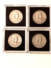 4 Franklin Silver Half Dollars