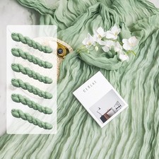 6 Packs Table RunnerSage Green Cheesecloth Table Runner Tablecloth