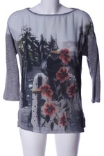 S.OLIVER Rundhalspullover Damen Pullover Gr. DE 38 hellgrau-rot Casual-Look