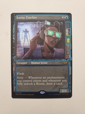 MTG Magic FOIL SHOWCASE Entity Tracker 0307 Duskmourn: House of Horror NM