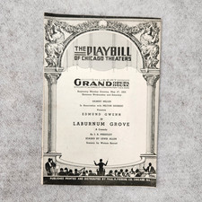 1935 LABURNUM GROVE Edmund Gwenn Chicago Grand Opera House Theatre Program