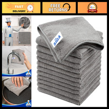 Streak-Free Microfiber Cleaning Cloths - 12 Pack, Ultra-Absorbent Towels for Hom