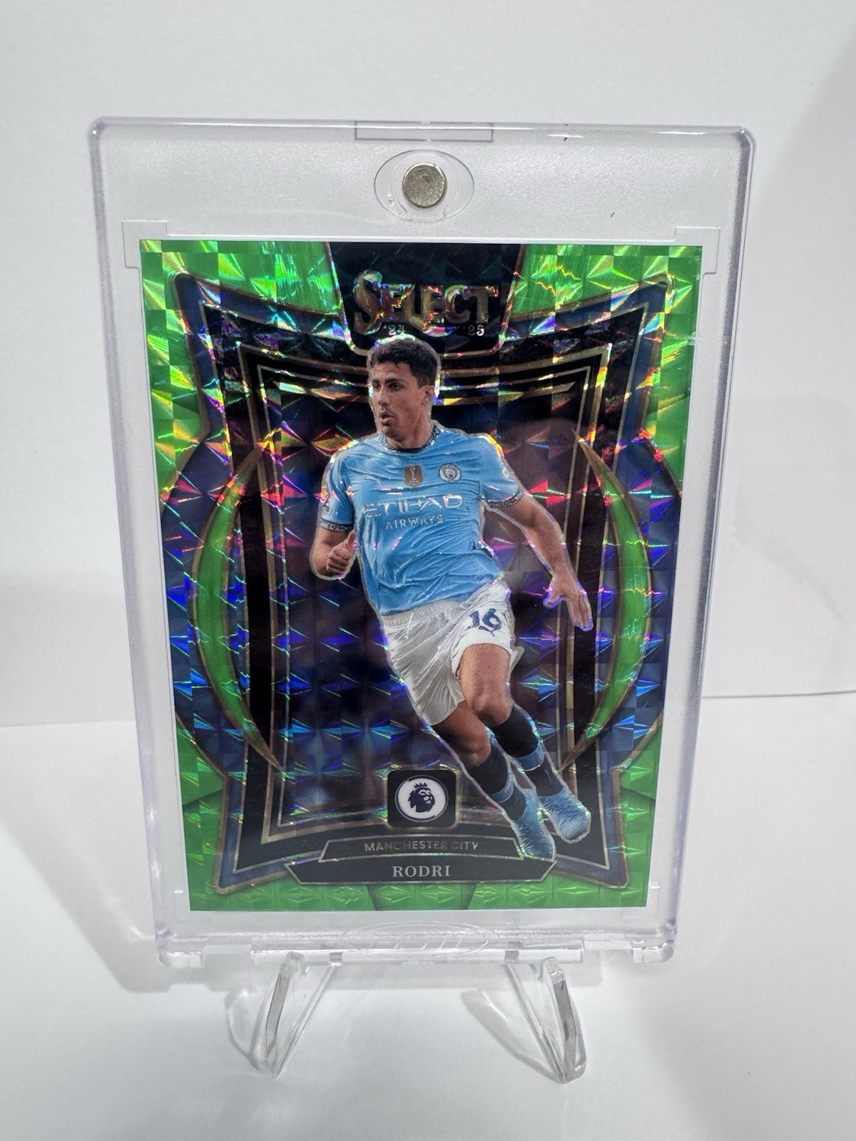 RODRI 2024-25 Panini Select Terrace Neon Green Prizm /125 Manchester City #52