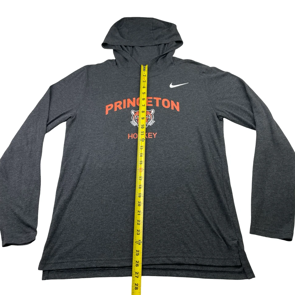 Princeton Tigers Hockey x Nike Team Issued Lightweight Hoodie Gray • Medium - Image 4 of 4